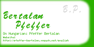 bertalan pfeffer business card